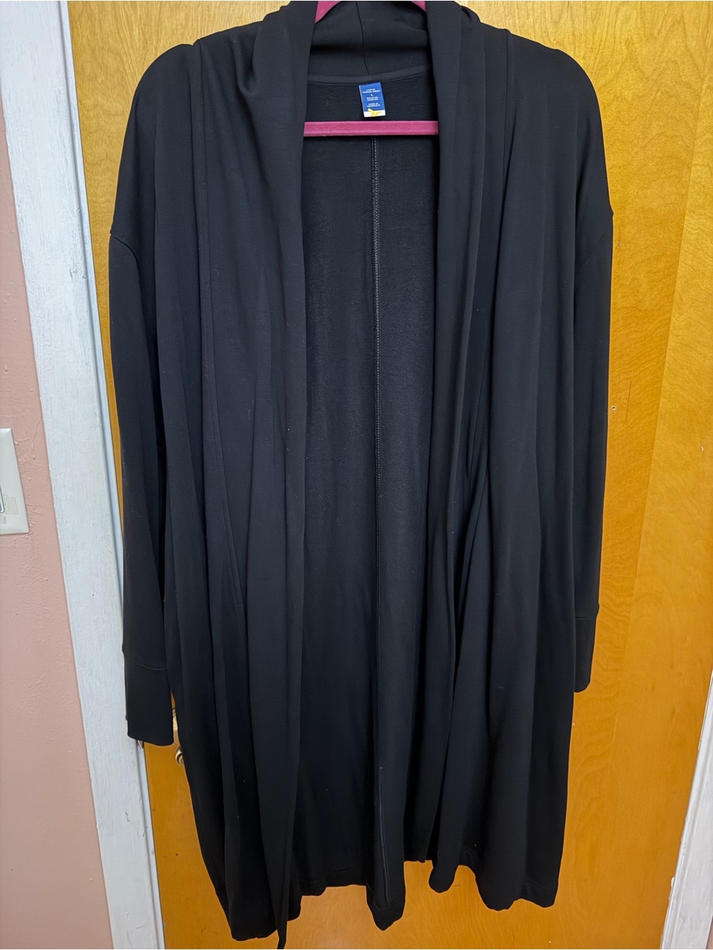 Old Navy Black Open-Front Draped Cardigan